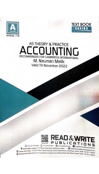 A/L AS - Levels Accounting Text Book Series Theory & Practice Article No. 115